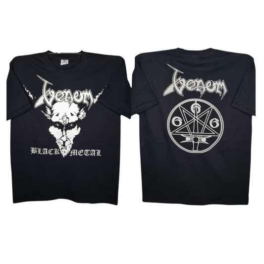 Venom - Black Metal Playera Manga Corta Negra