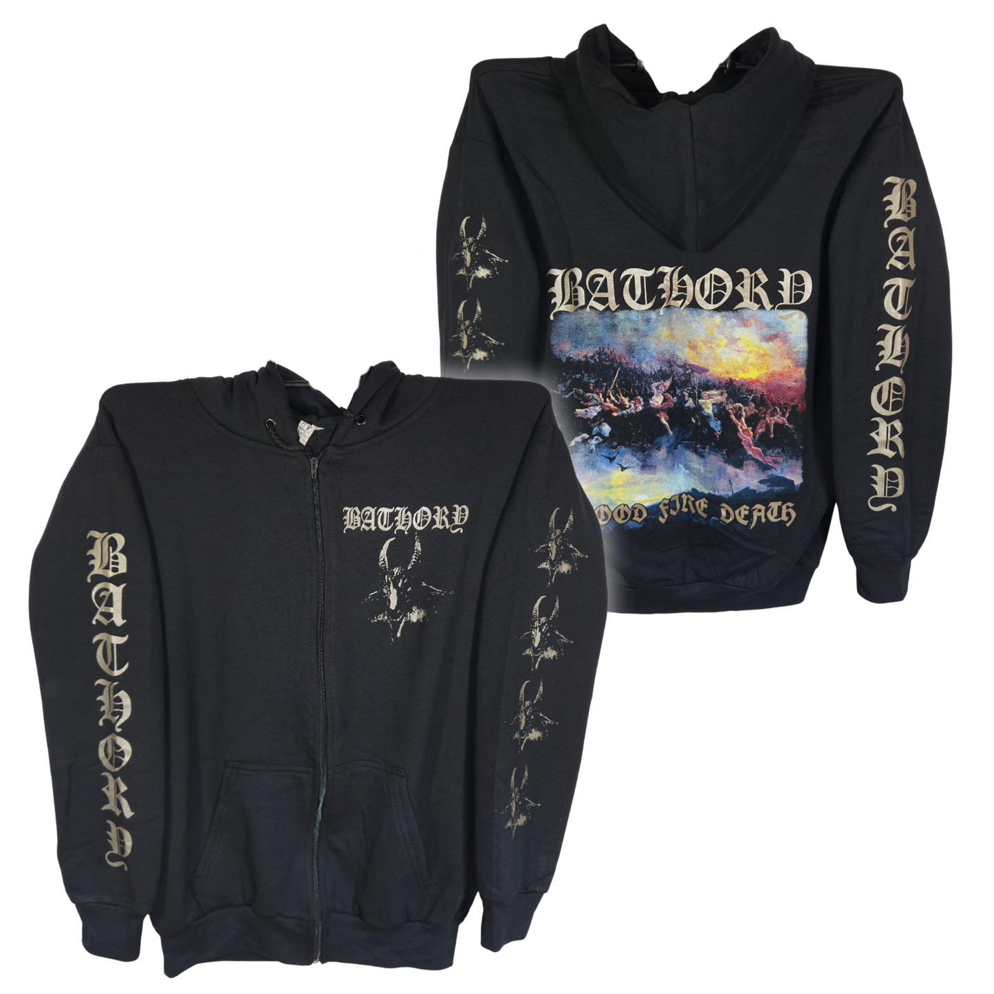Bathory - Blood Fire Death Sudadera Cierre