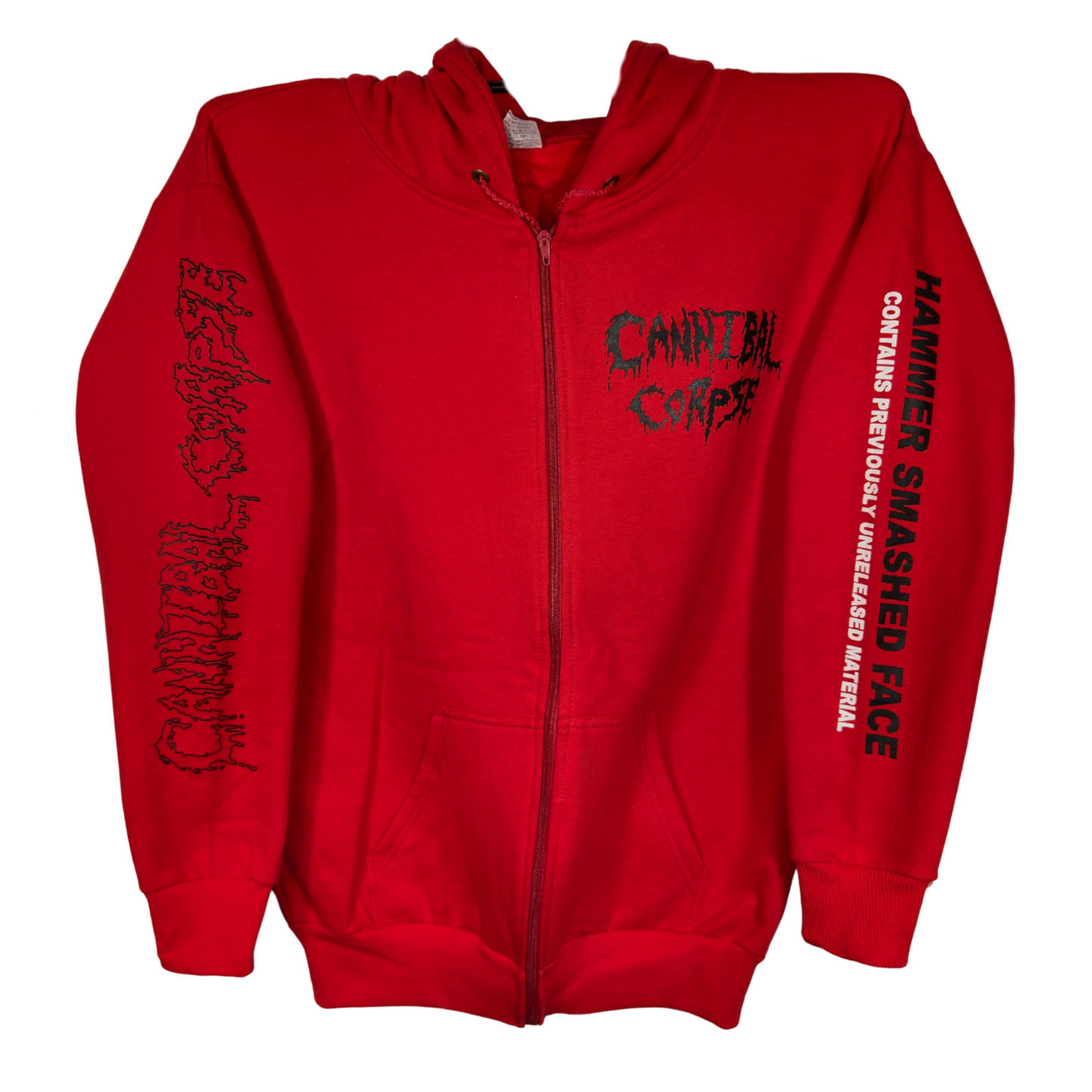 Cannibal Corpse - Hammered Smashed Face Roja Sudadera Cierre