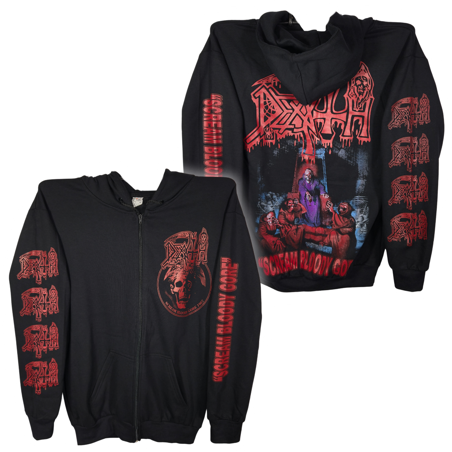 Death - Scream Bloody Gore Sudadera Cierre