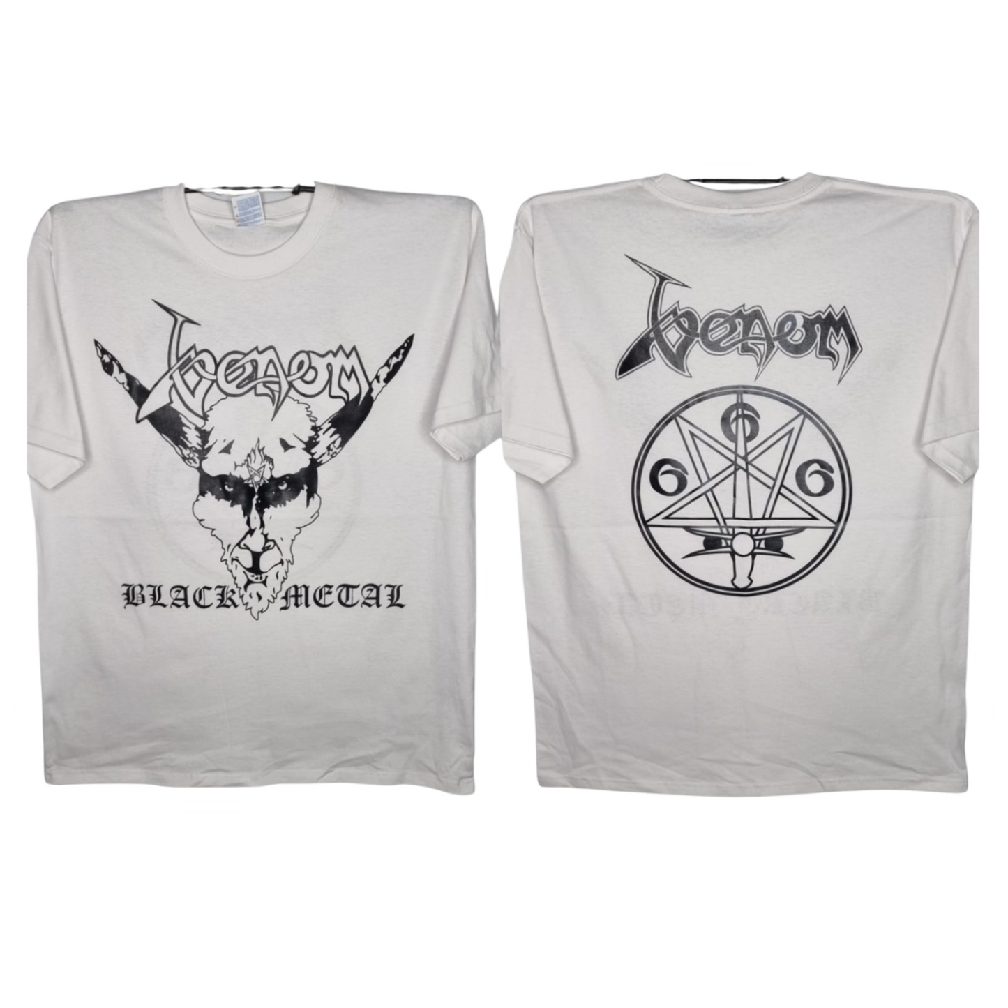 Venom - Black Metal Playera Manga Corta Blanca