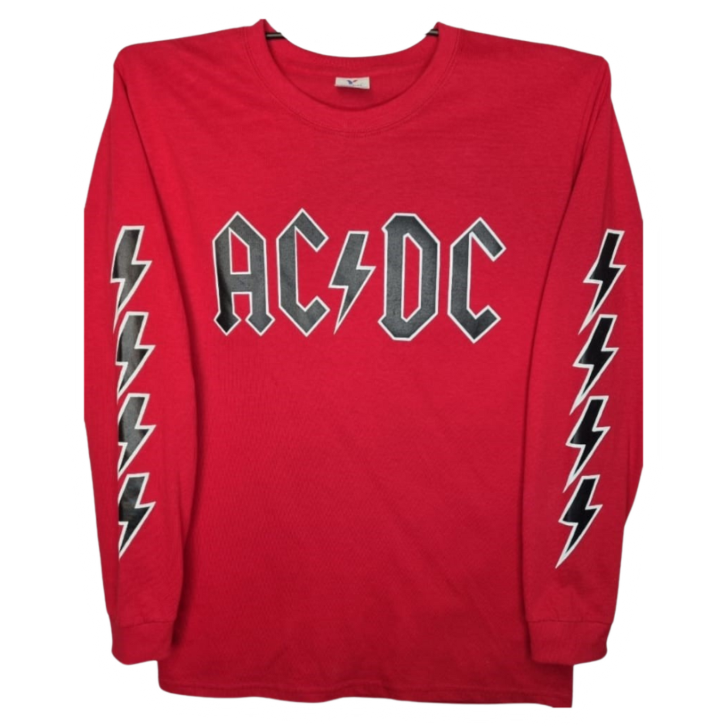 AC-DC Playera Manga Larga Roja