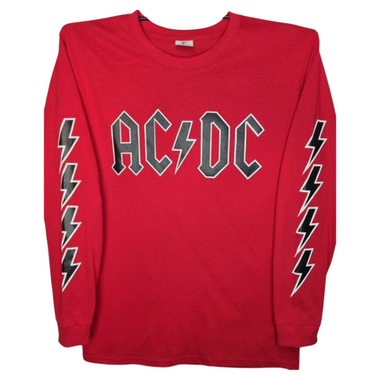 AC-DC Playera Manga Larga Roja