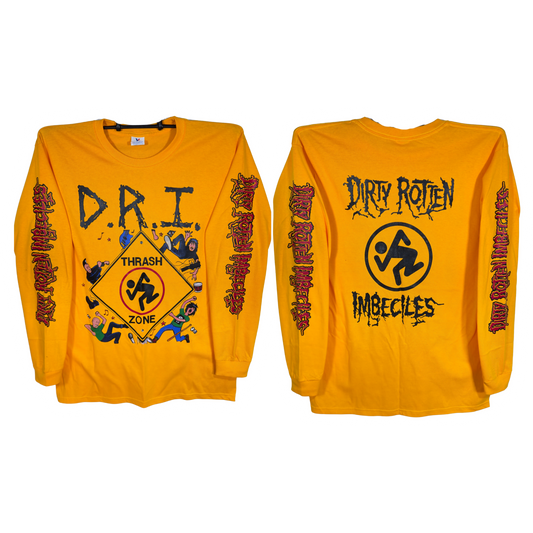 D.R.I. - Thrash Zone Playera Manga Larga Amarilla