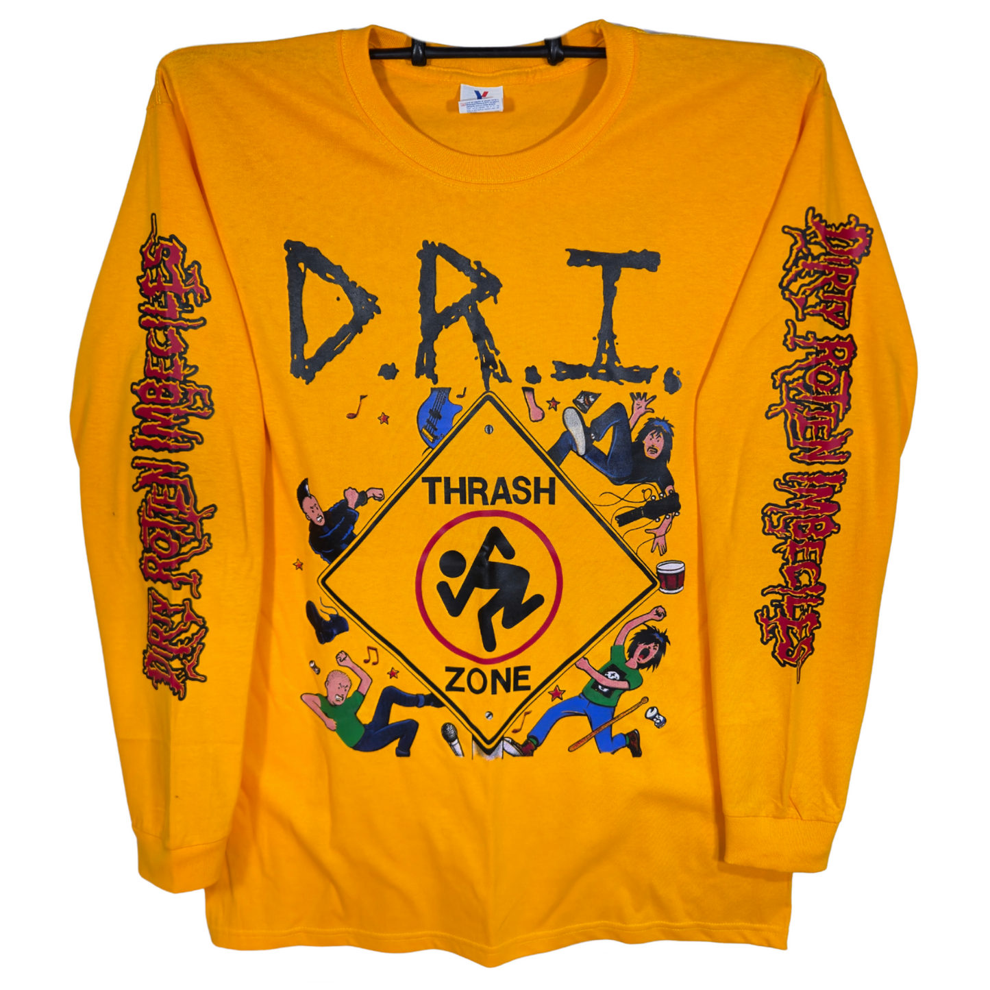 D.R.I. - Thrash Zone Playera Manga Larga Amarilla