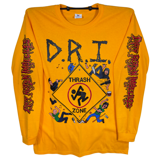 D.R.I. - Thrash Zone Playera Manga Larga Amarilla