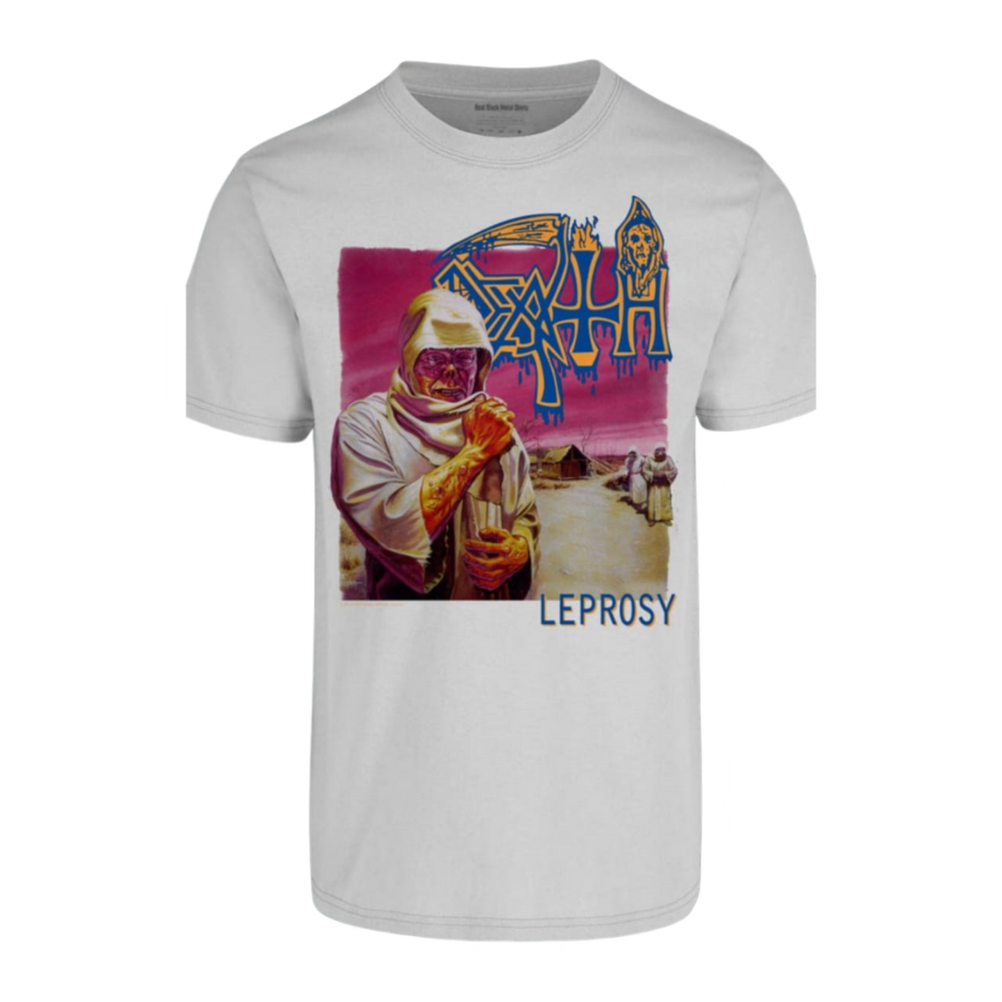 Death - Leprosy Playera Manga Corta Blanca