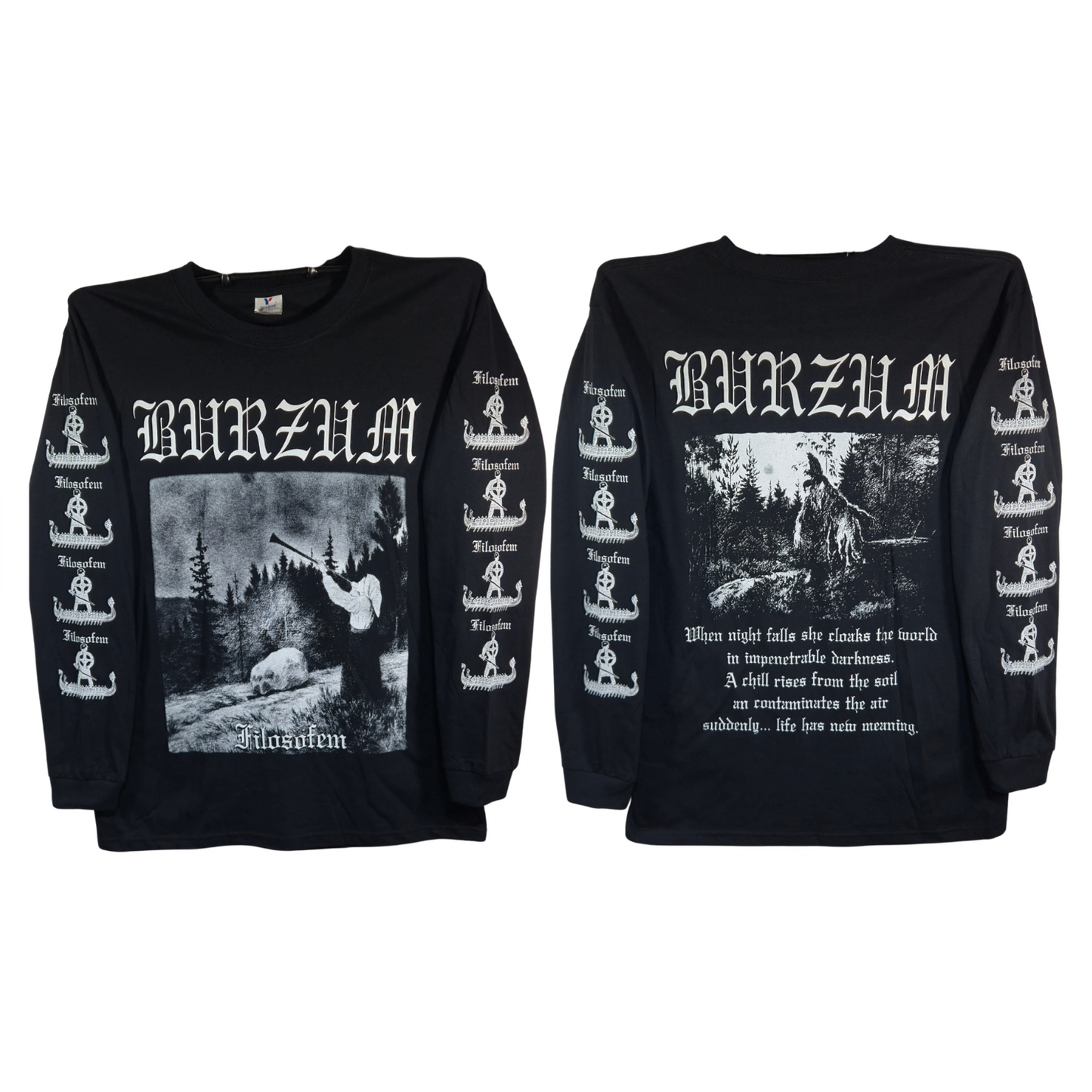 Burzum - Filosofem Playera Manga Larga Negra