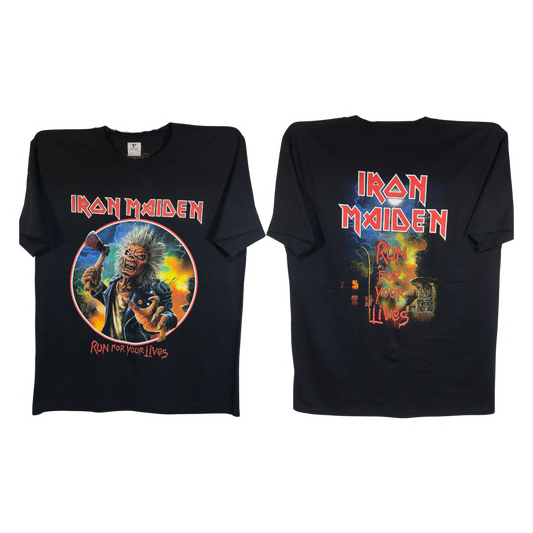 Iron Maiden - Run For Your Live Playera Manga Corta