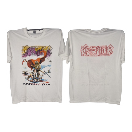 Kreator - Endless Pain Playera Manga Corta Blanca