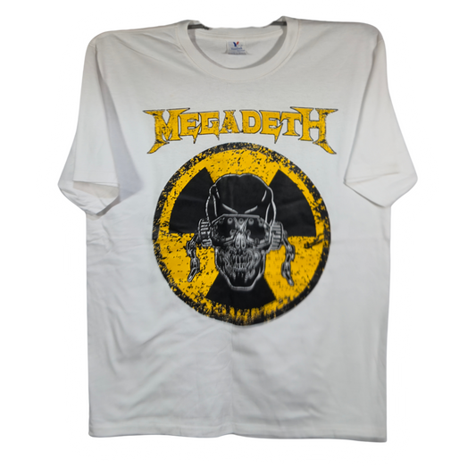 Megadeth - Vic Playera Manga Corta Blanca