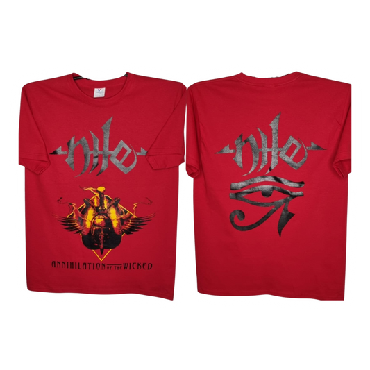 Nile - Annihilation Of The Wicked Playera Manga Corta Roja