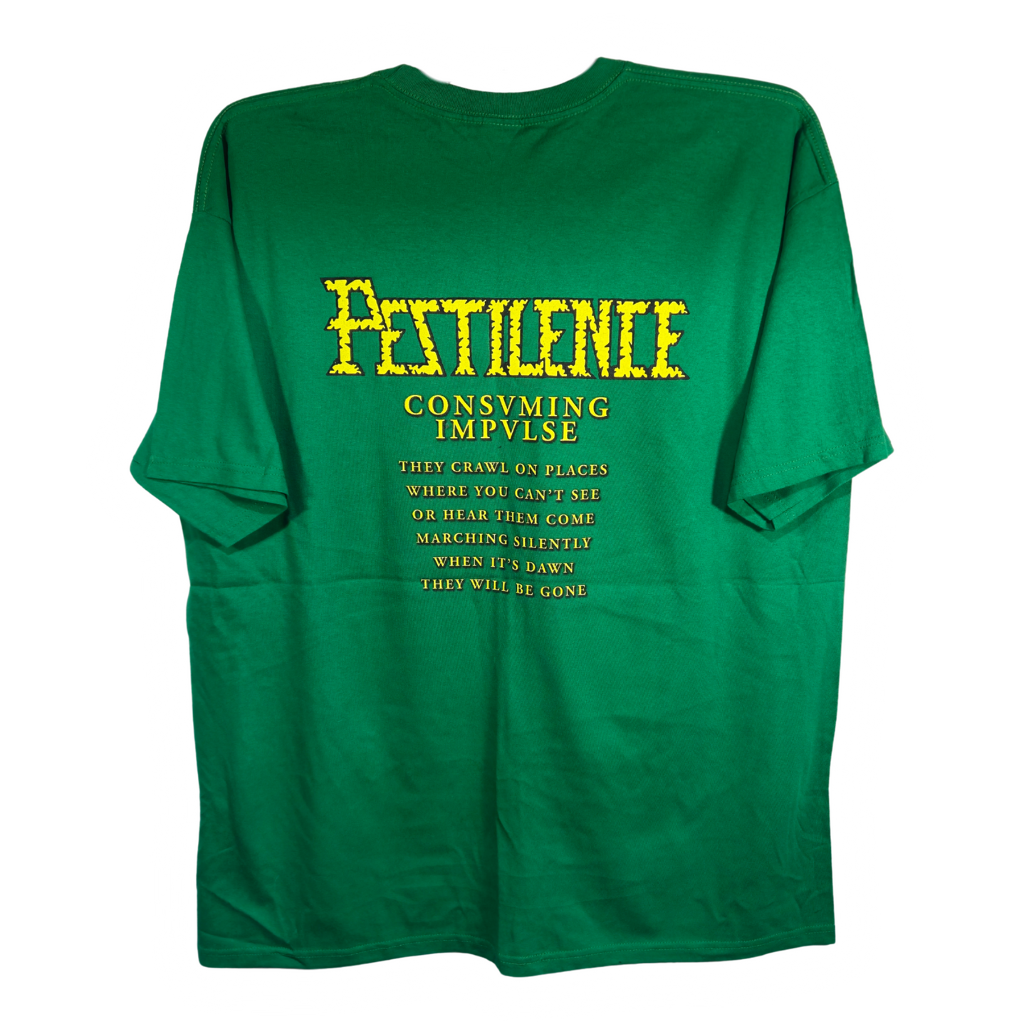 Pestilence - Consvming Impvlse Playera Manga Corta Verde