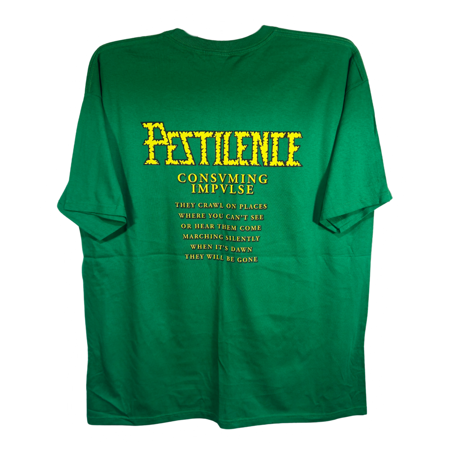 Pestilence - Consvming Impvlse Playera Manga Corta Verde