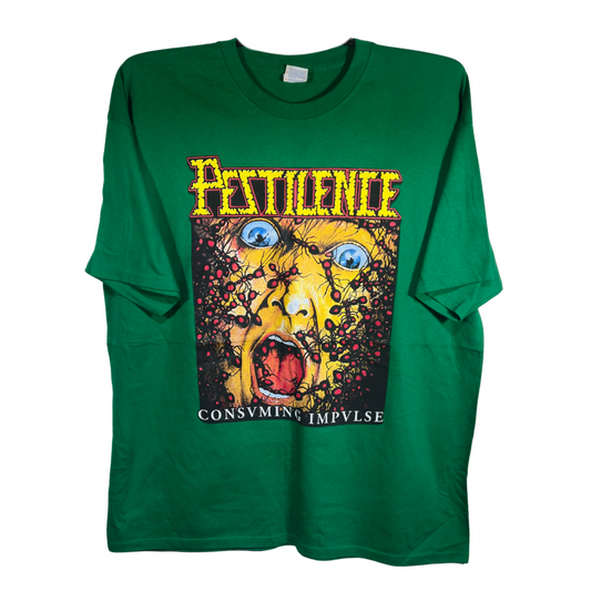 Pestilence - Consvming Impvlse Playera Manga Corta Verde