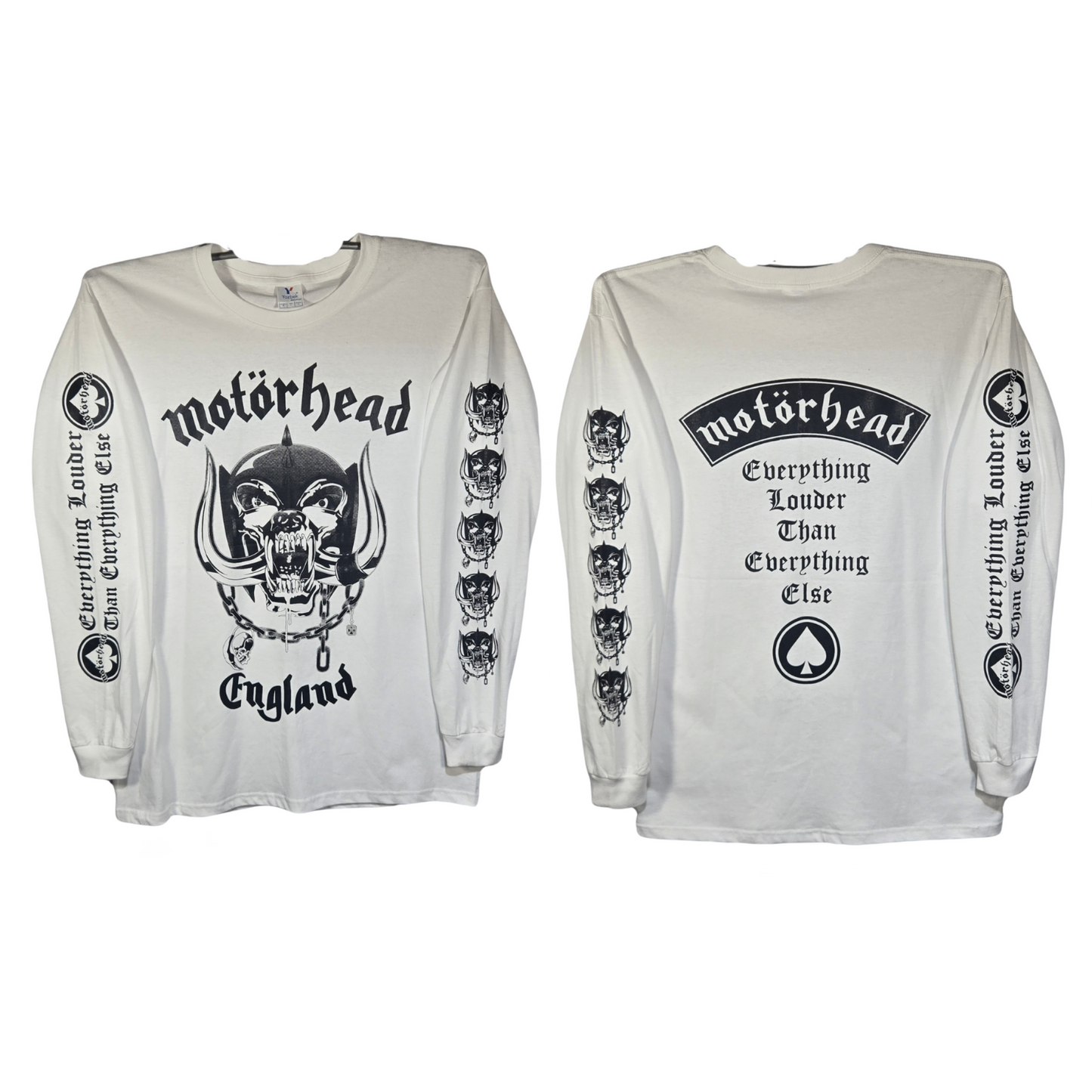 Motorhead - England Playera Manga Larga Blanca