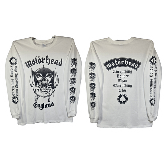 Motorhead - England Playera Manga Larga Blanca