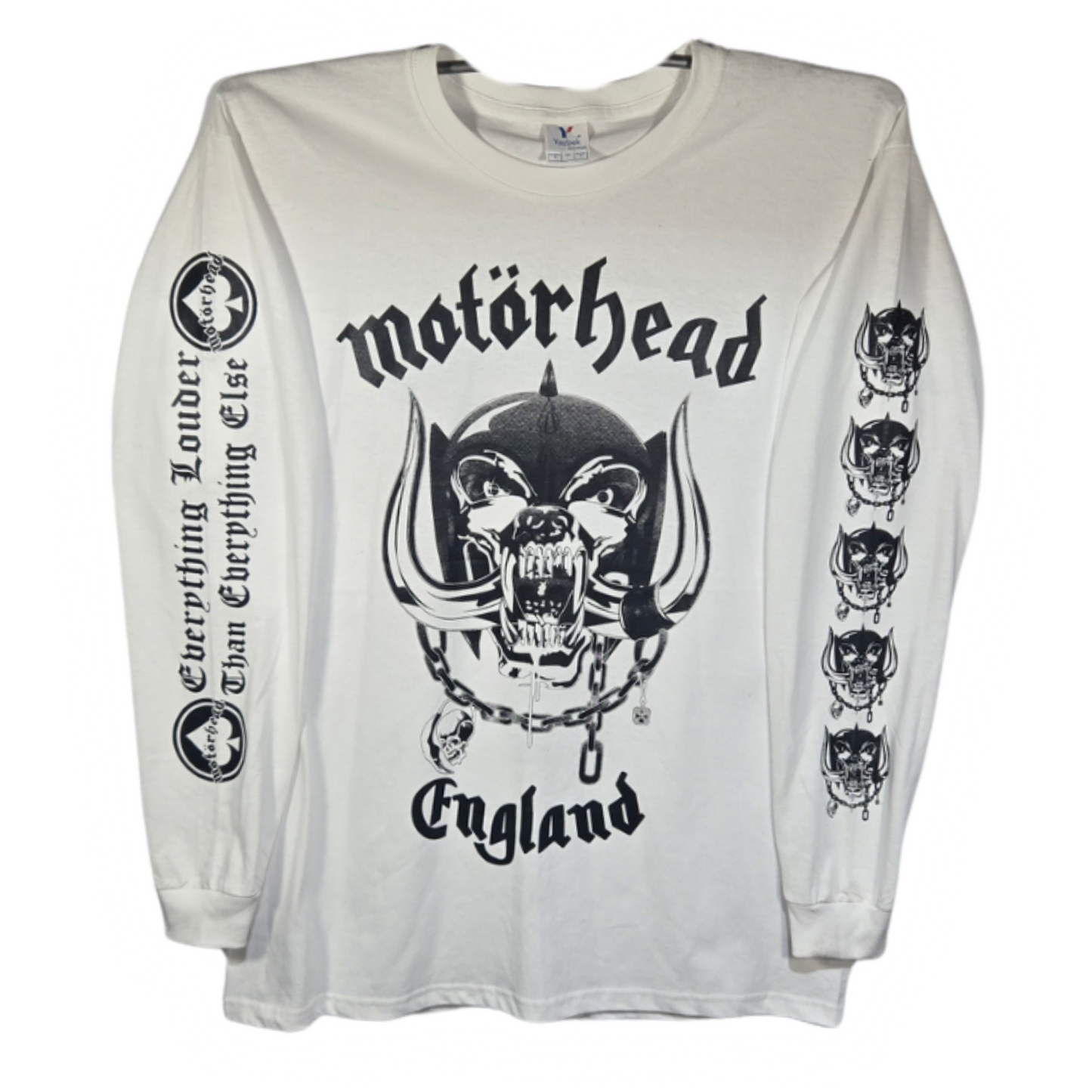 Motorhead - England Playera Manga Larga Blanca