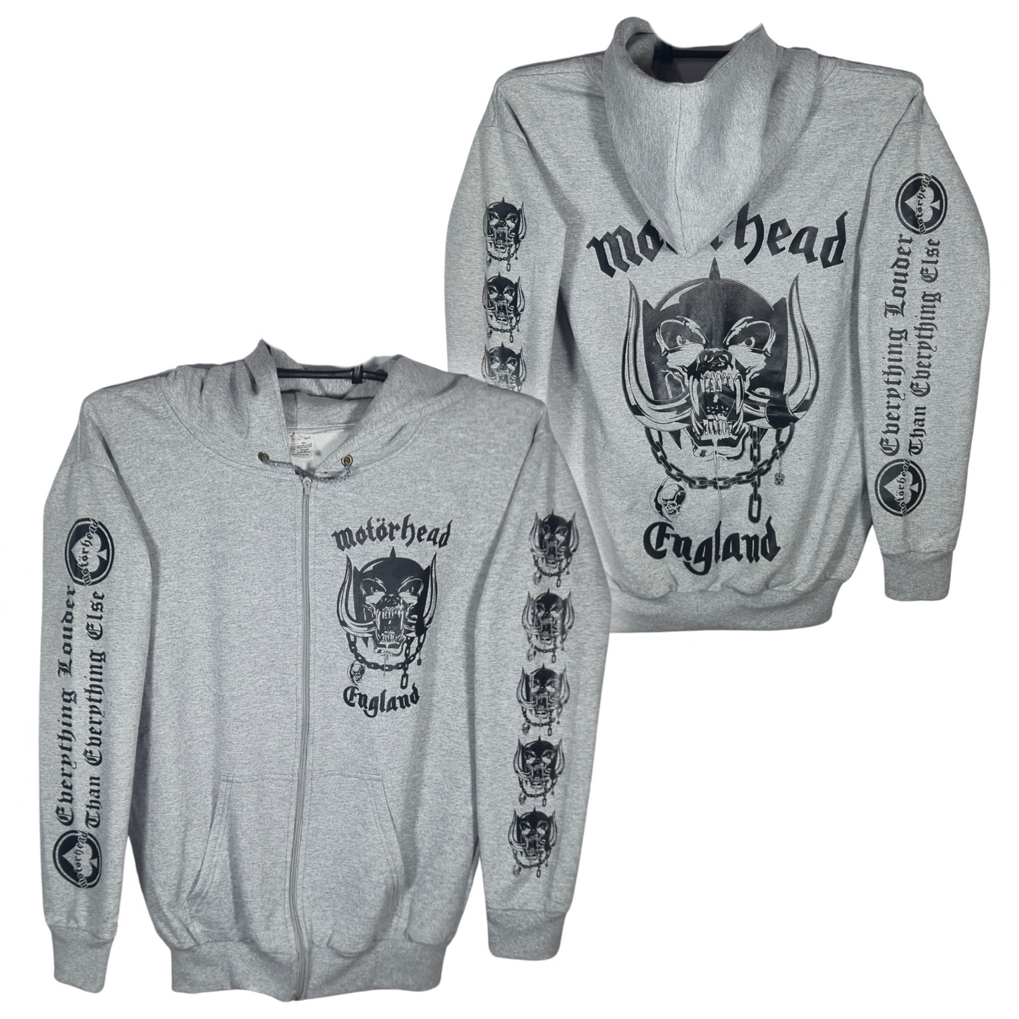Motorhead - England Sudadera Cierre Gris